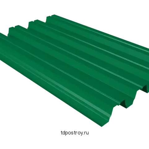 Профнастил Н75 двусторонний зелёный RAL 6029 0,4 мм